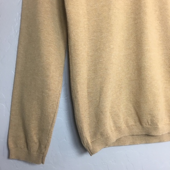 🛍SOLD🛍Tommy Hilfiger V Neck Sweater Pima Cotton Tan Sz S - Picture 3 of 6